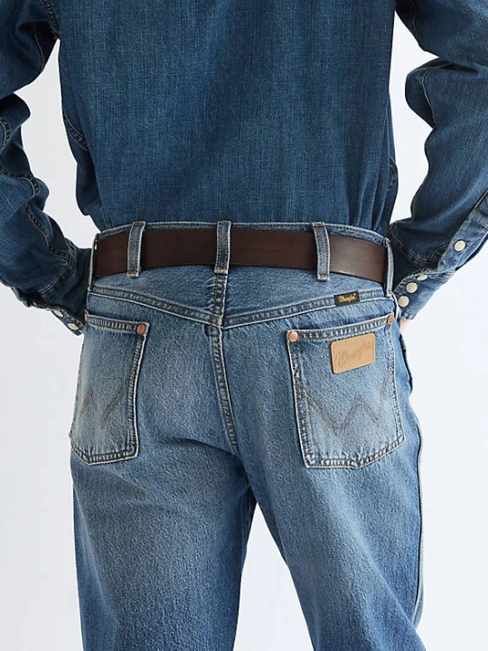 Zdjęcie produktu Wrangler Oversized Buckle Leather Belt Dark Brown