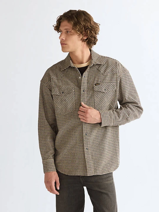 Zdjęcie produktu Wrangler Oversized Western Shirt Mojave Heather