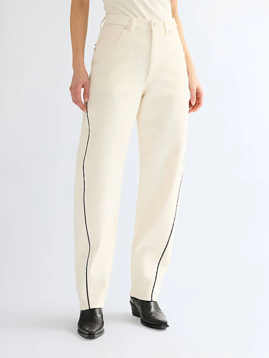Zdjęcie produktu Wrangler Piped Sleek Barrel Trousers Egret Size 34 x32