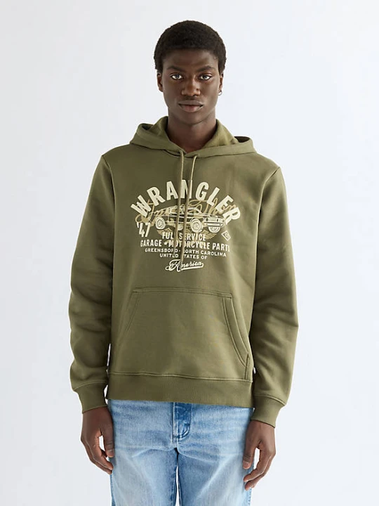 Zdjęcie produktu Wrangler Regular Americana Hoodie Olive Night
