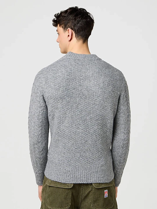 Zdjęcie produktu Wrangler Regular Cable Knit Sweater Grey Heather