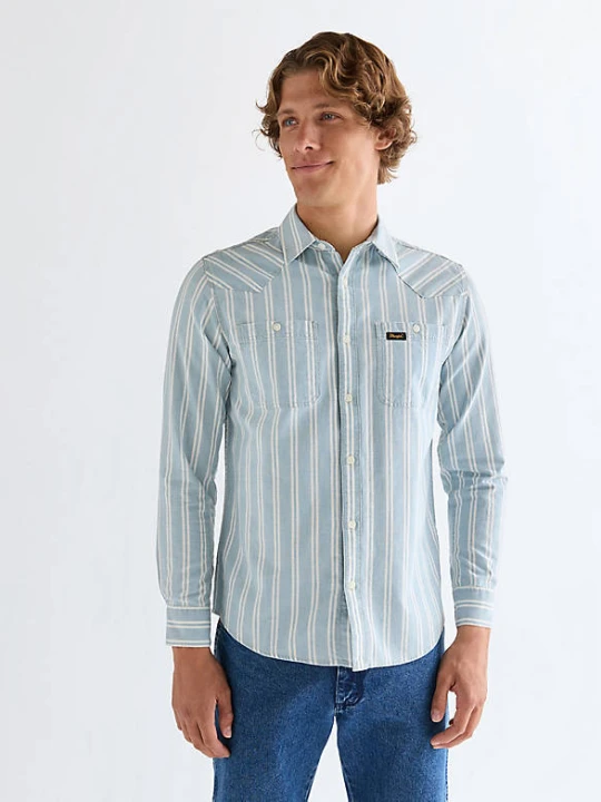 Zdjęcie produktu Wrangler Regular Chambray Shirt Light Stripe