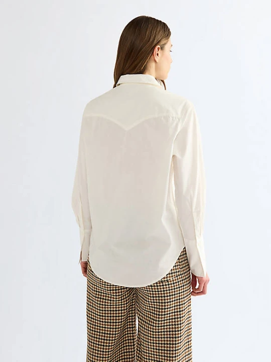 Zdjęcie produktu Wrangler Regular Drama Collar Shirt Egret