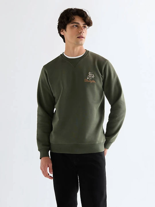 Zdjęcie produktu Wrangler Regular Embroidery Crew Deep Depths