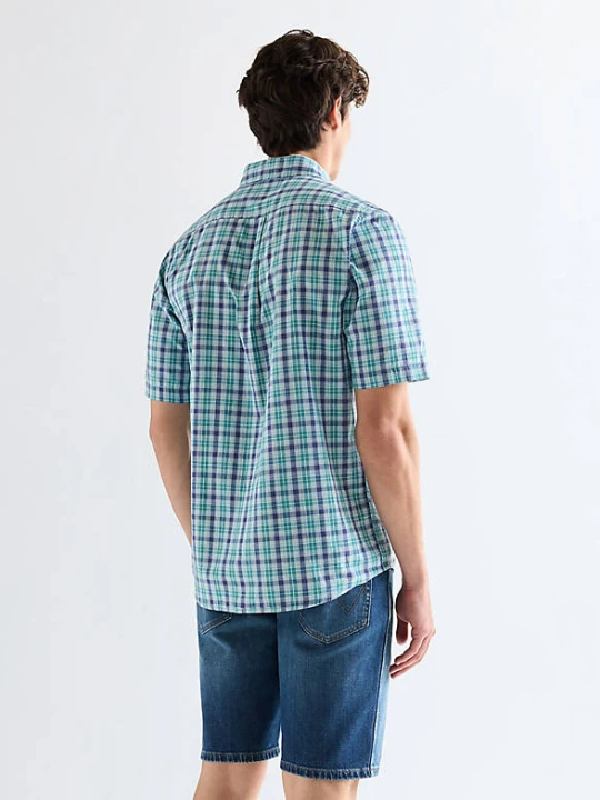 Zdjęcie produktu Wrangler Regular Lightweight One Pocket Shirt Teal Blue