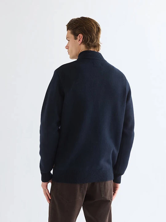 Zdjęcie produktu Wrangler Regular Quarter Zip Knit Sweater Dark Sapphire