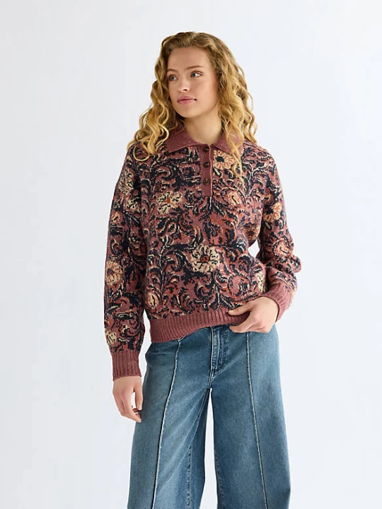 Zdjęcie produktu Wrangler Regular Ranch Floral Polo Sweater Mystic Floral