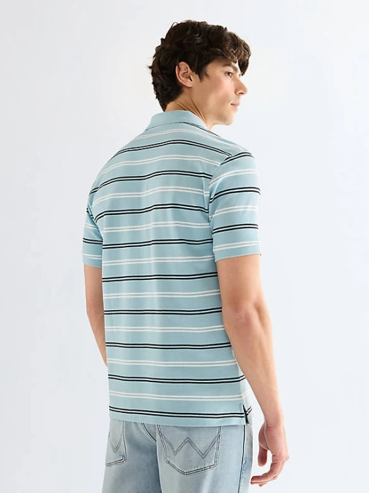 Zdjęcie produktu Wrangler Regular Stripe Polo Shirt Forget Me Not