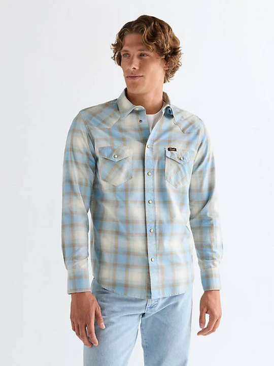 Zdjęcie produktu Wrangler Regular Western Shirt Blue Tan
