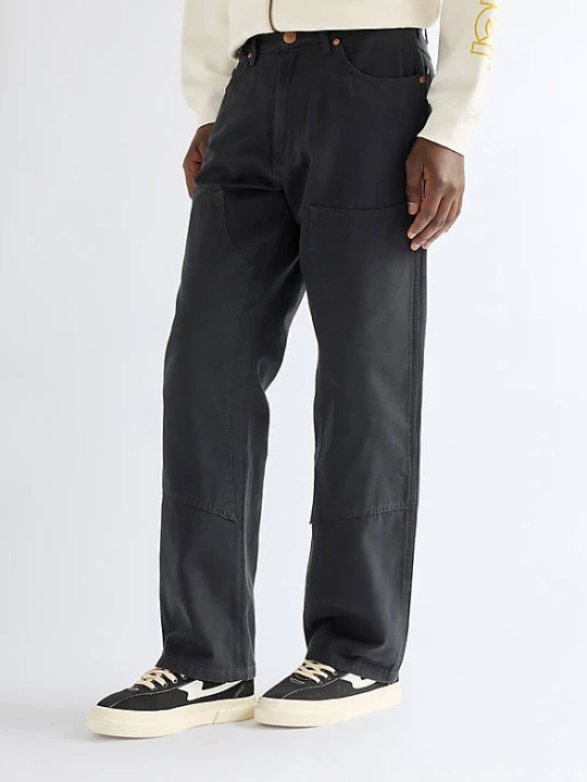 Zdjęcie produktu Wrangler Relaxed Double Knee Carpenter Trousers Jet Black Size 38 x32