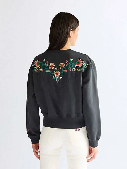 Zdjęcie produktu Wrangler Relaxed Embroidered Sweat Faded Black