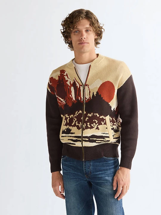 Zdjęcie produktu Wrangler Relaxed Full Zip Cardigan Desert Scenic