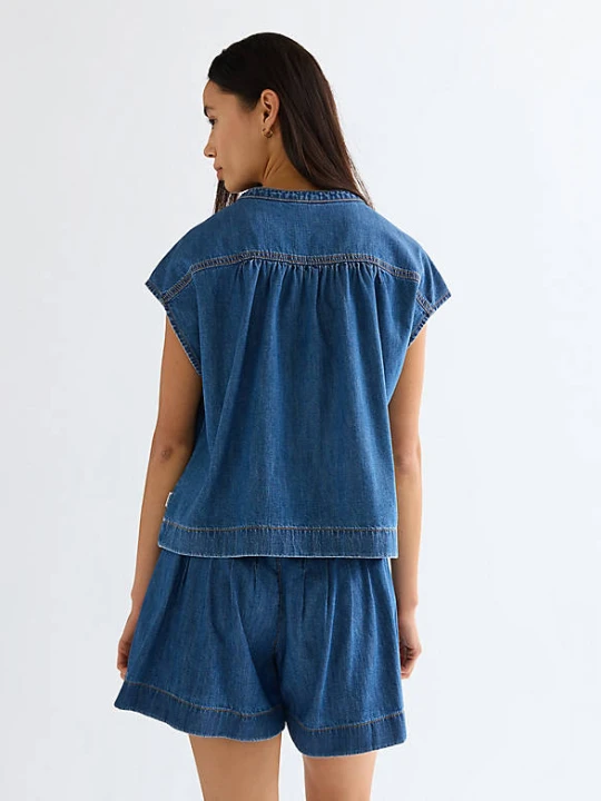 Zdjęcie produktu Wrangler Relaxed Lightweight Drop Shoulder Shirt Mystic Tide