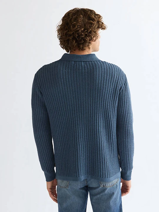 Zdjęcie produktu Wrangler Relaxed Polo Sweater Bering Sea Heather