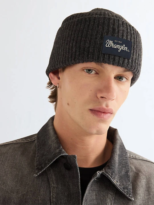 Zdjęcie produktu Wrangler Ribbed Wool Beanie Dark Grey