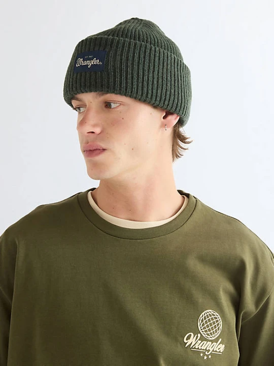Zdjęcie produktu Wrangler Ribbed Wool Beanie Green