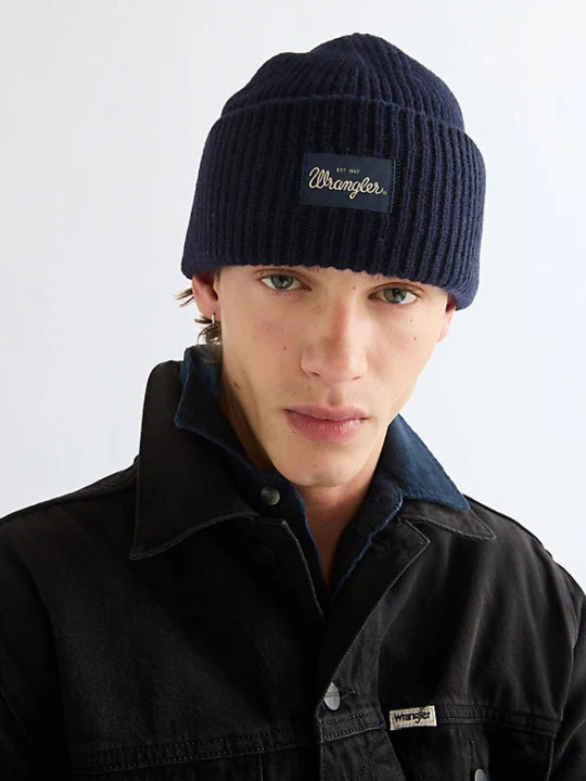 Zdjęcie produktu Wrangler Ribbed Wool Beanie Navy