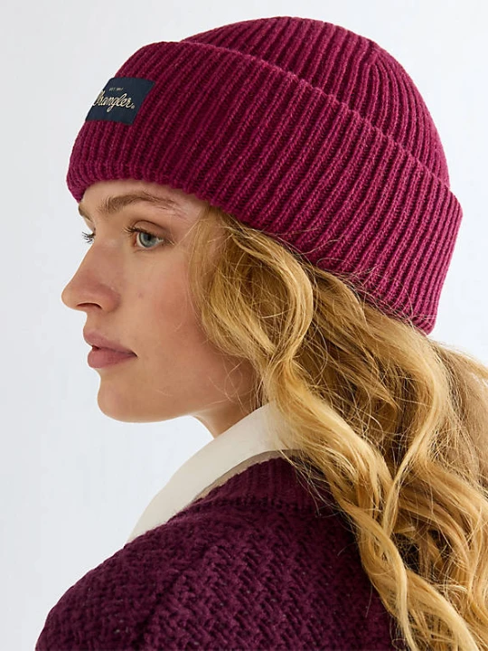 Zdjęcie produktu Wrangler Ribbed Wool Beanie Potent Purple