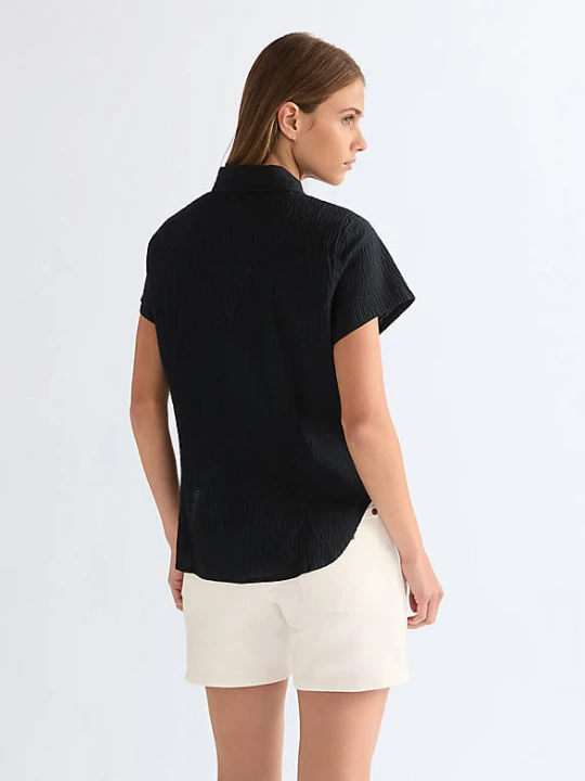 Zdjęcie produktu Wrangler Slim Lightweight Stylized Western Shirt Black