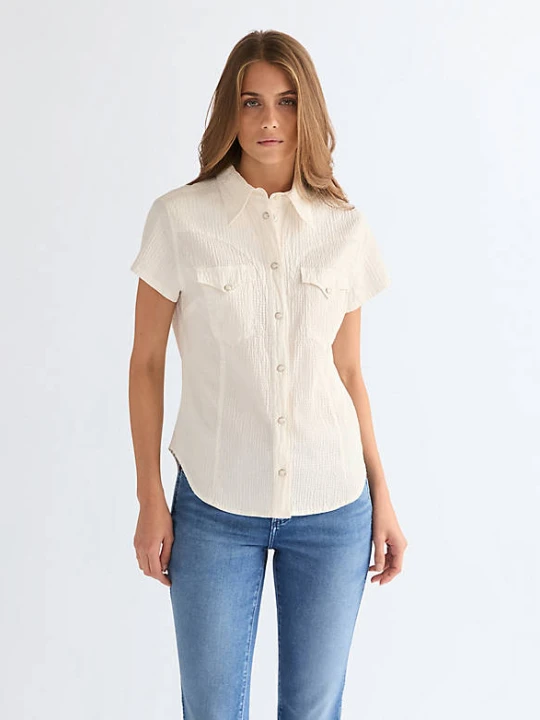 Zdjęcie produktu Wrangler Slim Lightweight Stylized Western Shirt Egret