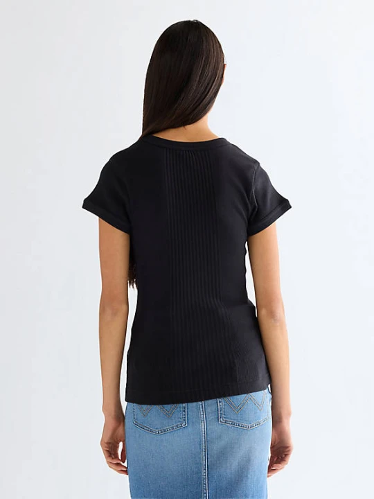 Zdjęcie produktu Wrangler Slim Rib Capped T-Shirt Black