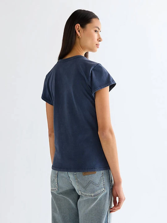 Zdjęcie produktu Wrangler Slim Shrunken Band Tee Navy