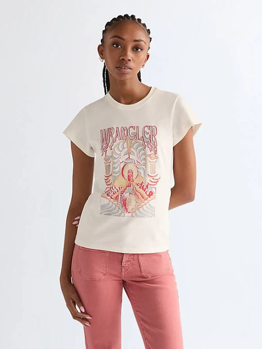 Zdjęcie produktu Wrangler Slim Shrunken Band Tee Worn White