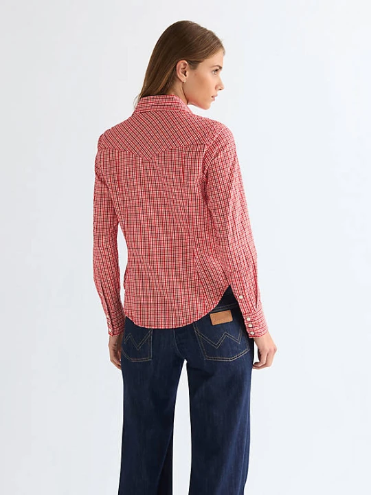 Zdjęcie produktu Wrangler Slim Western Shirt Flame Scarlet