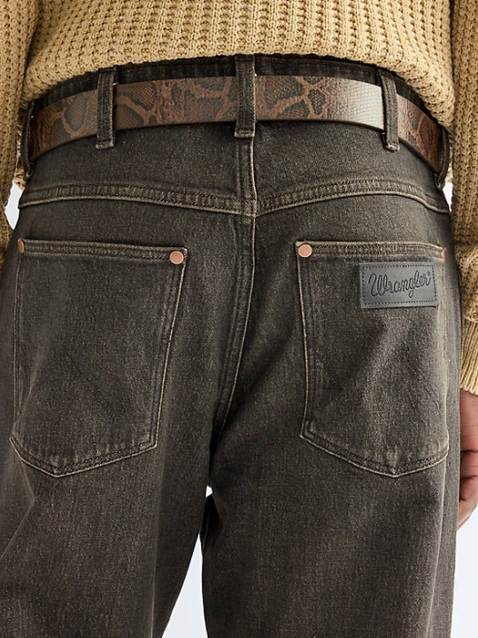 Zdjęcie produktu Wrangler Snake Leather Belt Dark Brown