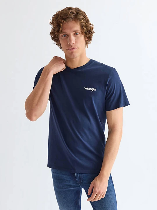 Zdjęcie produktu Wrangler Two-Pack Regular Sign Off Tees True Navy&Black True Navy & Black