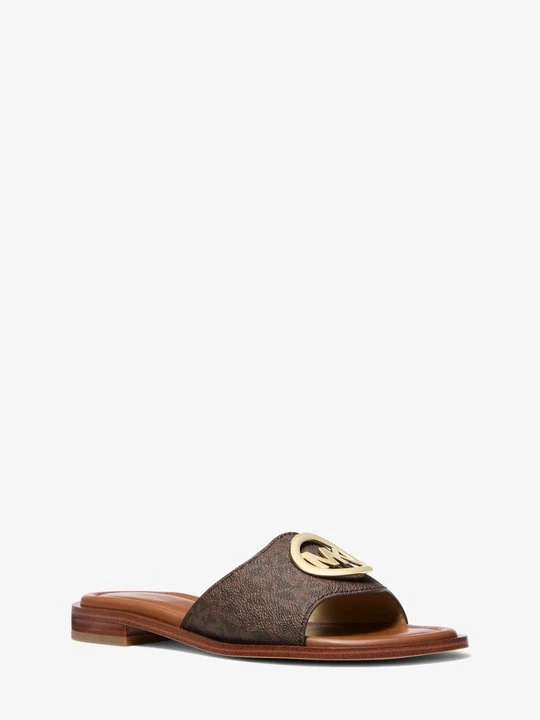 Zdjęcie produktu Wsuwane sandały Hannah z charakterystycznym logo Michael Kors BRĄZOWY (Brązowy)