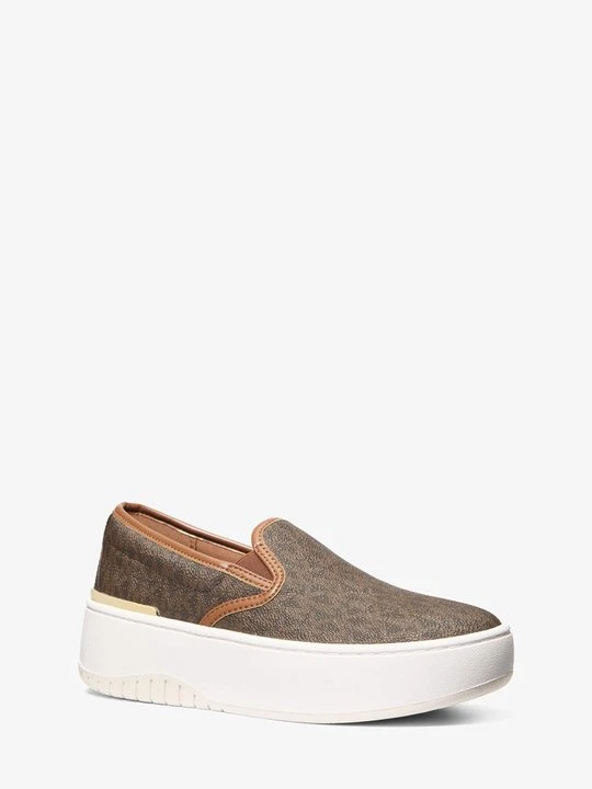 Zdjęcie produktu Wsuwane sneakersy Dottie na platformie z charakterystycznym logo Michael Kors BRĄZOWY (Brązowy)