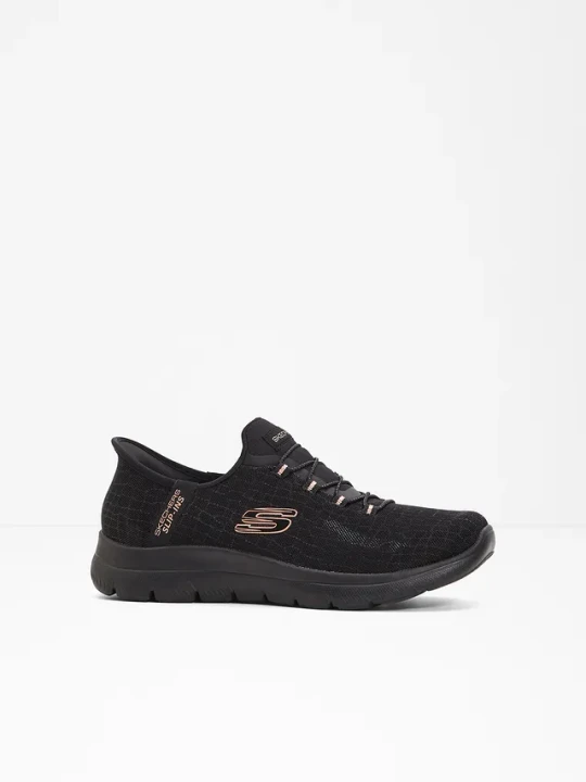 Zdjęcie produktu Wsuwane sneakersy marki Skechers z pianką z pamięcią kształtu BonPrix czarny