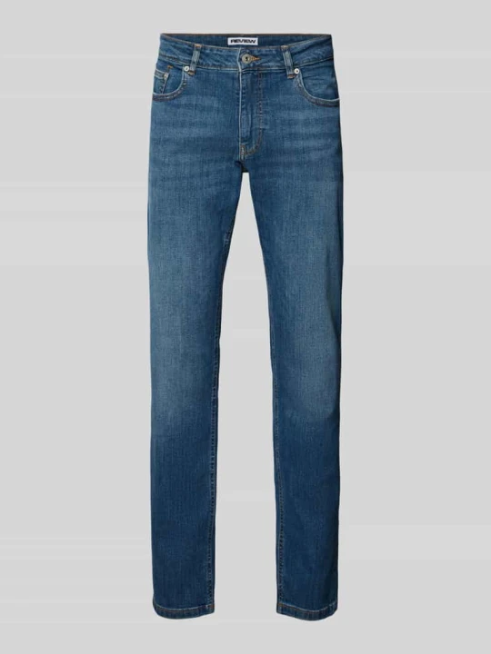Zdjęcie produktu Jeansy o kroju slim fit z klasycznym 5 kieszeni REVIEW Niebieski
