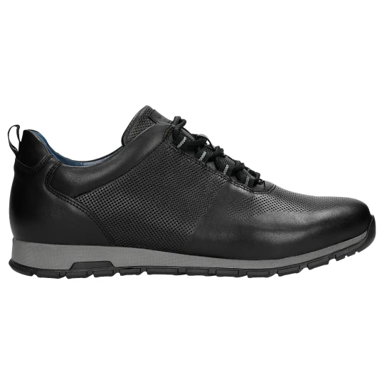Zdjęcie produktu Czarne sneakersy męskie ze skóry licowej 10039-51 Wojas
