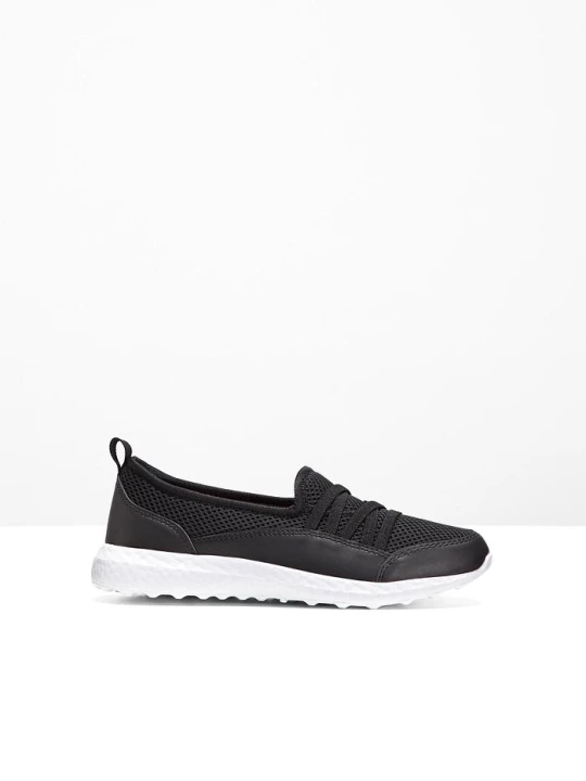 Zdjęcie produktu Wygodne sneakersy wsuwane z lekką podeszwą BonPrix czarny