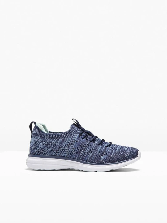 Zdjęcie produktu Wygodne sneakersy wsuwane z miękkiego materiału BonPrix niebieski