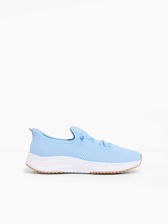 Zdjęcie produktu Wygodne sneakersy z miękkiego materiału BonPrix niebieski