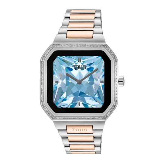 Zdjęcie produktu Wykonany Ze Stali W Kolorze Różowym, Wyposażony W Stalową Bransoletę I Ozdobiony Cyrkoniami Smartwatch B-Connect - Tous