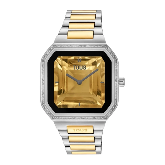 Zdjęcie produktu Wykonany Ze Stali W Kolorze Złotym, Wyposażony W Stalową Bransoletę I Ozdobiony Cyrkoniami Smartwatch B-Connect - Tous