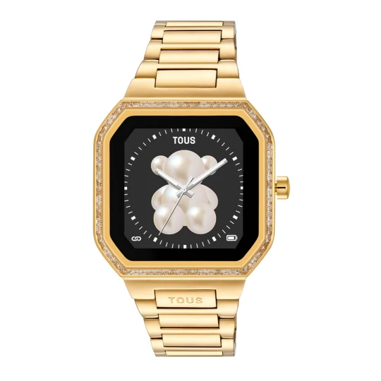 Zdjęcie produktu Wyposażony W Bransoletę Ze Stali W Kolorze Złotym I Ozdobiony Cyrkoniami Smartwatch B-Connect - Tous