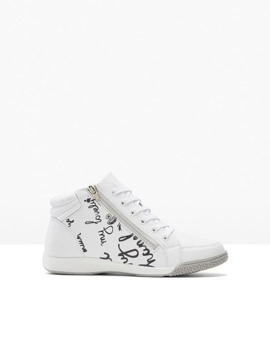 Zdjęcie produktu Wysokie sneakersy BonPrix biały