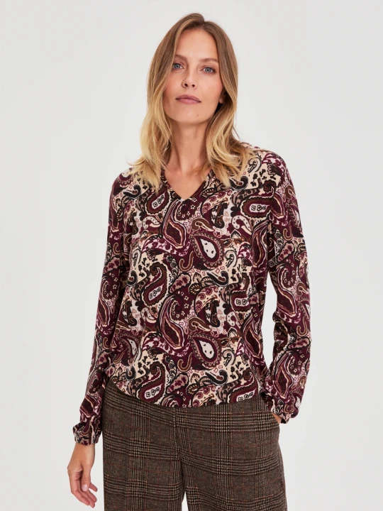 Zdjęcie produktu Wzorzysty sweter brązowy Moodo