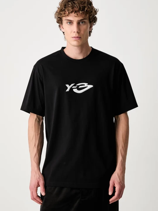 Zdjęcie produktu Y-3 LOGO LS TEE T-shirt bawełniany męski