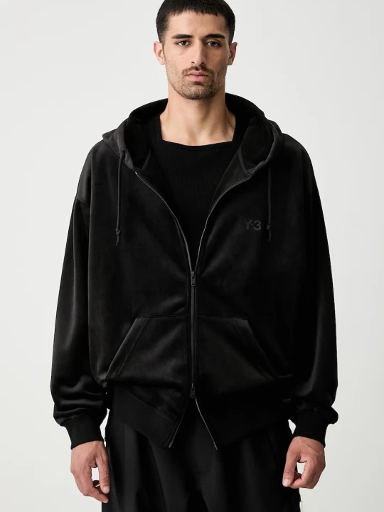 Zdjęcie produktu Y-3 VELVET ZIP HD bluza rozpinana z kapturem welurowa męska