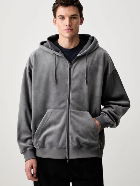 Zdjęcie produktu Y-3 VELVET ZIP HD bluza rozpinana z kapturem welurowa męska