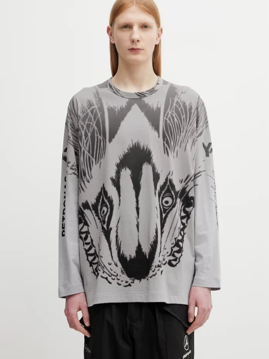 Zdjęcie produktu Y-3 x F1 WOLF LS TEE longsleeve męski bawełniany