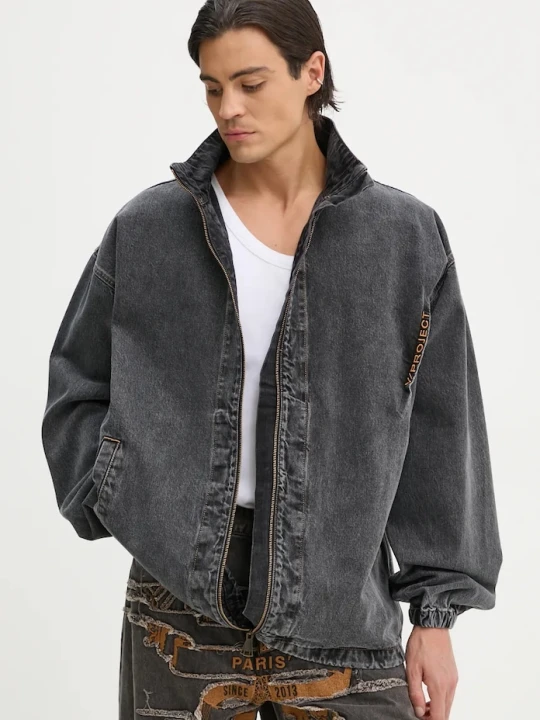 Zdjęcie produktu Y/Project kurtka jeansowa EVERGREEN PINCHED LOGO DENIM WINDBREAKER szary