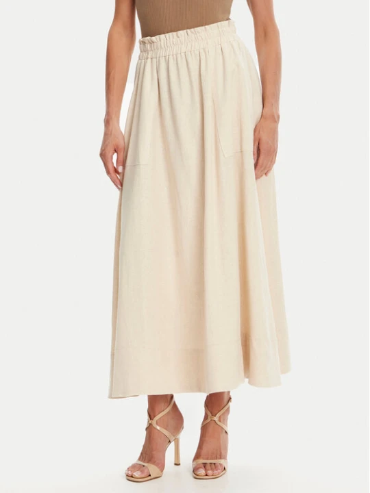 Zdjęcie produktu YAS Spódnica maxi Flaxy 26036370 Beżowy Regular Fit