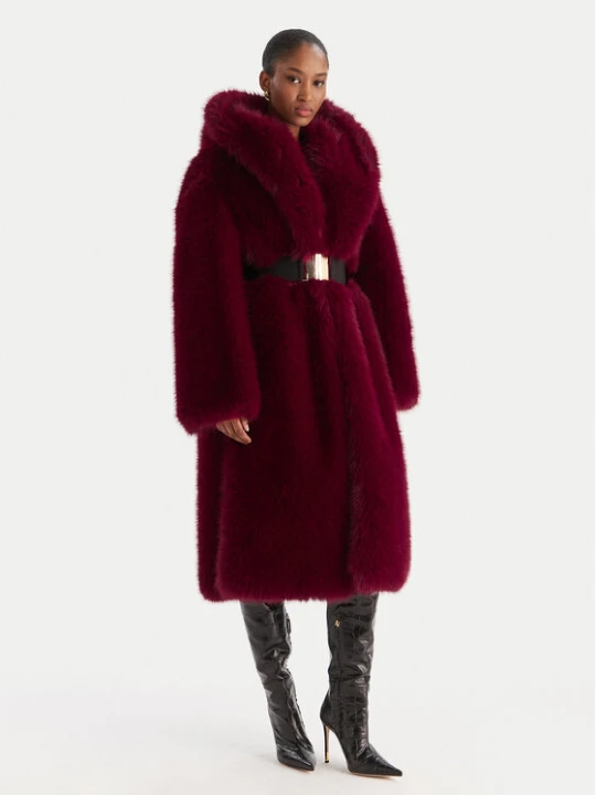 Zdjęcie produktu YES LONDON Futro 035 Bordowy Regular Fit